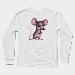 Cute Mouse Drawing Long Sleeve T-Shirt